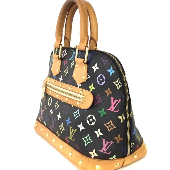 Louis Vuitton Takashi Murakami X Alma PM with COA Black Multicolor Stud - Picture 4 of 16